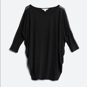 Marely Lace Detailed Dolman Sleeve Knit Top